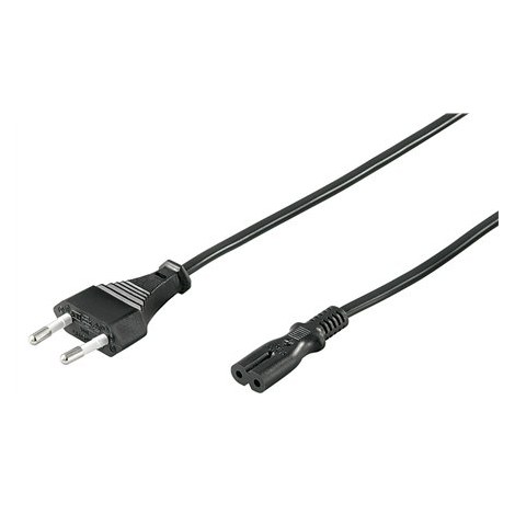 Goobay | Power cable | Power IEC 60320 C7 | Europlug (power CEE 7/16) | 1.5 m | Black